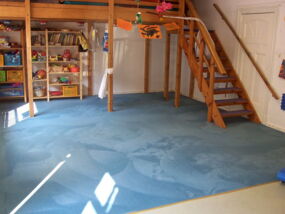 Teppichboden desinfiziert im Kindergarten