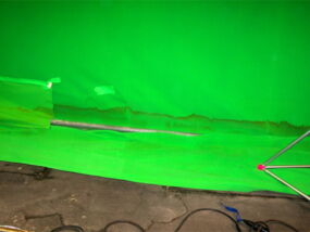 schmutziger Green Screen