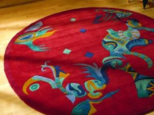 Handgeknüpfter Nepal Teppich in frischen Farben
